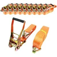 TRUTZHOLM Profi Spanngurt 10m 5t - 2-tlg Ratschen Zurrgurt Set - Professionelle 10m Spanngurte zur Ladungssicherung mit TÜV/GS-Zertifikat. Die stabile Metallratsche sorgt für sicheres und schnelles Festzurren.