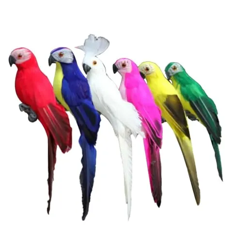 Buhdjfnke Kreative Handgefertigte Simulation Papagei Tier Garten Requisiten Dekoration Miniatur Rasen Puppe Ornamente