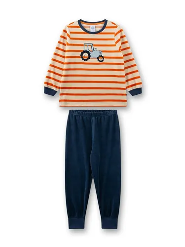 Sanetta Kid's Pyjama 1/1 233624+233626 - Schlafanzug in Blau, Größe 92 - Schlafanzug für Jungen in Blau, Größe 92; aus weichem Material (80% Baumwolle, 20% Polyester) für höchsten Tragekomfort und ideal für entspannte Nächte.
