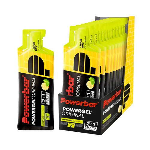 Powerbar PowerGel Original - Zitronen-Geschmack - Bewährtes Kohlenhydrat-Gel für Sportler, ideal zur Unterstützung während des Trainings. Vertraut von Profis seit 1996, bietet es hochwertige Energiequellen für optimale Leistung.