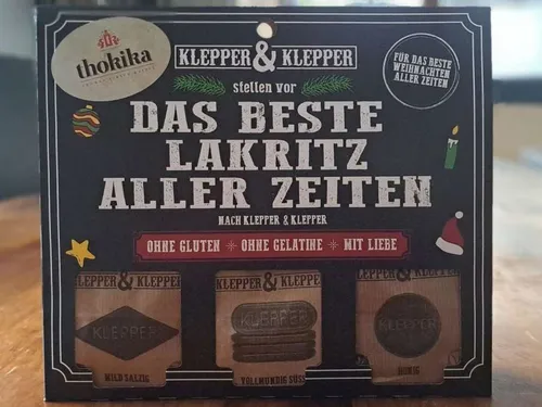 3er Weihnachts-Set Lakritz von Klepper & Klepper, 600 Gramm - Lakritz, ein festliches Set mit drei köstlichen Sorten für die perfekte Weihnachtszeit.