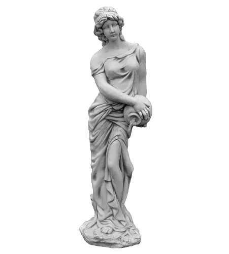 Gartenfigur Statue der griechischen Helena, H. 118 cm - Frostsichere Steinstatue, die die Schönheit der griechischen Mythologie verkörpert und jedem Garten einen Hauch von Eleganz verleiht.