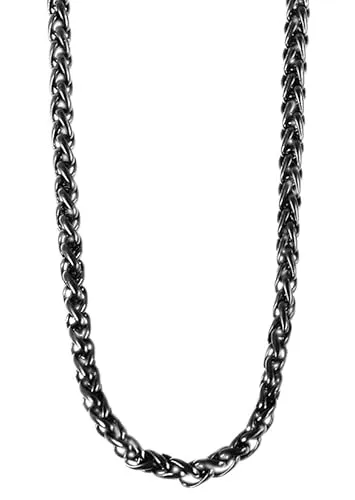 Akzent Kette Unisex - Premium Halskette Unisex aus Edelstahl in Silber, 100% Wasserfest & Hautverträglich