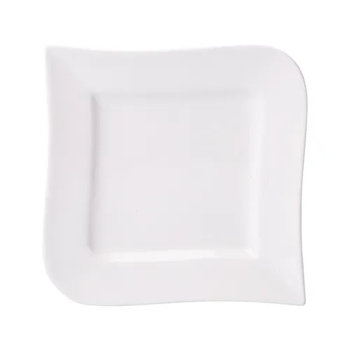 Dessertteller Porzellan Servierteller Elegant Geschirr Teller Quadratisch 17 cm