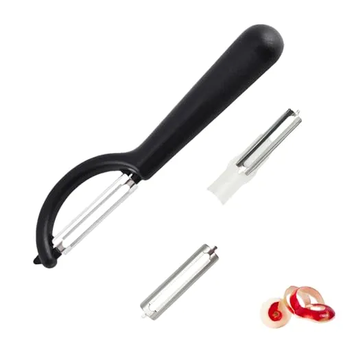 P-Sparschäler für Tupper mit 2 Ersatzklingen - Schäler aus hochwertigem Edelstahl, langlebig und rostfrei. Ideal für schnelles und effizientes Schälen von Gemüse und Obst, perfekt für jede Küche.