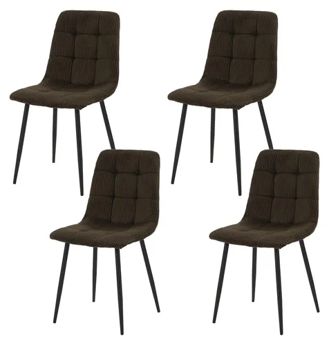 Esszimmerstuhl Mesa Cordstoff Braun – Komfortabel und Stilvoll