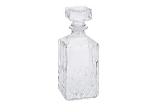 HAC24 Karaffe Whisky Cognac Rum Glas Glaskaraffe Dekanter Flasche Whiskyflasche, (1-tlg), 900 ml mit Glasstopfen