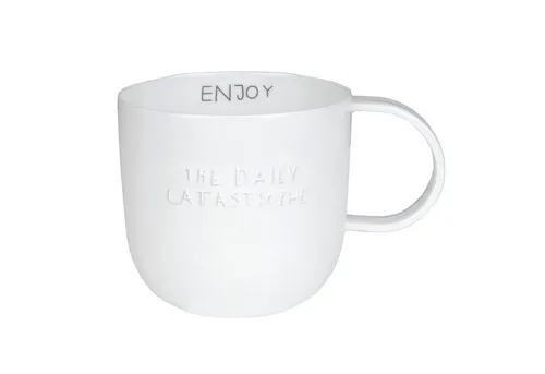 Räder Guten Morgen Tasse Enjoy The Daily in weiß von Räder Design