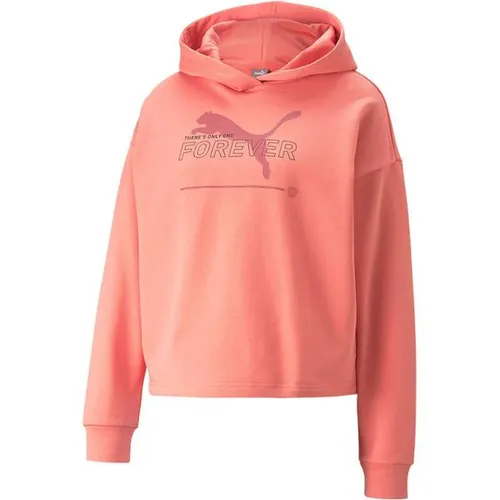 PUMA Damen Pullover Essentials+ Better Hoodie in Peach - Kapuzenpullover für Damen aus mindestens 20% recyceltem Material, mit weicher Baumwollqualität und zwei praktischen Taschen für zusätzlichen Komfort.