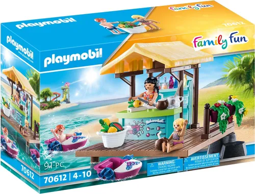 PLAYMOBIL Family Fun 70612 Paddleboot-Verleih mit Saftbar