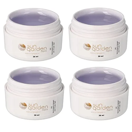 Sun Garden Nails-UV Classic Versiegelungsgel Klar 4 x 30ml Finish Gel Nail Set