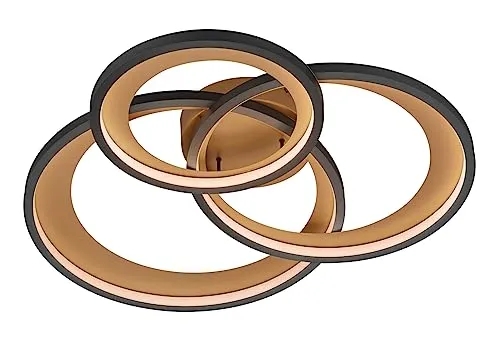 Lindby Deckenlampe Sebatin 40 cm weiß in gold von TRIO Leuchten