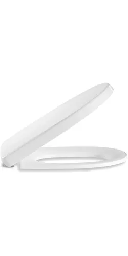 Pressalit Delight WC-Sitz 492000D09999 - D-Form WC-Sitz mit Absenkautomatik aus robustem Duroplast, belastbar bis 240kg. Ideal für D-förmige Becken, 10 Jahre Garantie.