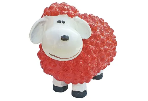 Fachhandel Plus Schaf Dekofigur Garten – Wetterfeste, handbemalte Gartenfigur - Nussknacker - Fröhliche, wetterfeste Schaf Dekofigur aus Polyresin, ideal für Garten, Terrasse und Balkon. Ein einzigartiger Hingucker, handbemalt und perfekt für jede Jahreszeit!