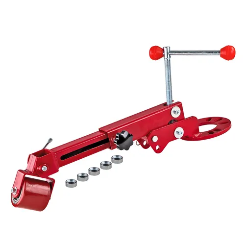 DEMA Bördelgerät mit Bördelrolle für Kotflügel - Bördelgerät für Bremsleitungen, ideal zum Kotflügel bördeln mit Polyurethan Bördelrolle und umfangreicher Bedienungsanleitung. Flexibel einsetzbar für Radnaben mit Lochkreis von 84 bis 137 mm.