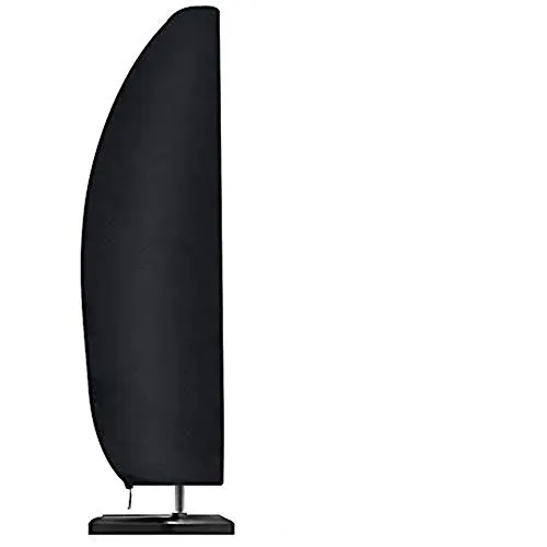 Estefanlo Sonnenschirm Schutzhülle, Ampelschirm Schutzhülle Wasserdicht,Große Sonnenschirm Hülle, Wetterfeste, Winddicht und Schneesicher, Sonnenschirmhülle für Ampelschirm,(265x40/70/50cm)-Schwarz