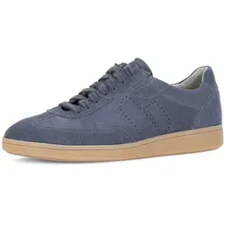 Sneaker PIUS GABOR Herren, Gr. 10 (44,5) - Sportlicher Freizeitschuh aus blauem Veloursleder mit rutschhemmender Sohle und herausnehmbarer Innensohle für optimalen Tragekomfort.
