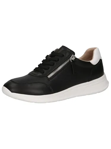 Caprice Sneaker 9-23304-44 - Bequemer Airmot Sneaker in Schwarz - Sneaker aus 100% Leder mit CAP Airmot. Technologie für optimalen Komfort, ideal für den Alltag und unterwegs. Größe 39, G-Weite.