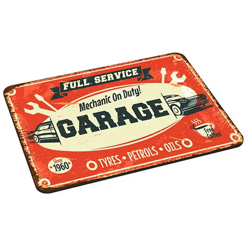 Mauspad Gaming Mousepad rutschfest Maus Pad mit Design, Garage Schild Auto