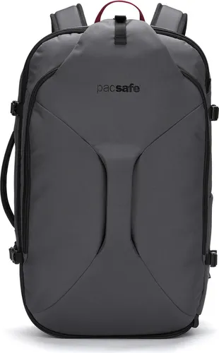 Pacsafe EXP45 Carry-On Travel Pack Slate - Rucksack mit 45L Volumen und Anti-Diebstahl-Technologie, ideal für sicheres Reisen. Erfüllt Handgepäcksbestimmungen und bietet vielseitige Tragemöglichkeiten.