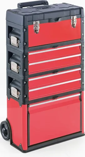 Werkzeugtrolley, 4-fach 1k.2.2.1 rot