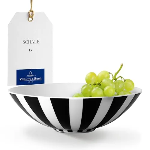Villeroy & Boch Memphis Collection Schale Groß - Schalen & Schüsseln: Ideal für Salate und Obst, spülmaschinenfest und mikrowellensicher – perfektes geometrisches Design für moderne Wohnkonzepte.