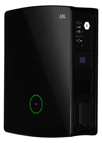 Produktbild ABL 100000180 Wallbox eM4 Twin – 11/22 kW mit 2 verriegelbaren Typ 2 Steckdosen