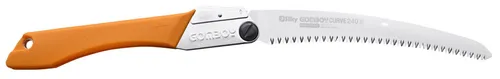 Silky Gomboy Curve 240mm - Gebogene Klappsäge für frisches Holz - Sägen | Klappbare Universalsäge mit induktiv gehärteten Zähnen für hohe Lebensdauer und saubere Schnitte bei geringem Kraftaufwand.