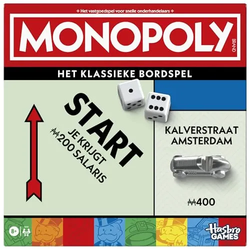 Monopoly Brettspiel mit Aufbewahrungsbox und Spielsteinen groß