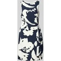 Vera Mont Wickel-Cocktailkleid in Dunkelblau, Größe 40 - Elegantes knielanges Damenkleid in Wickel-Optik. Der taillierte Schnitt und der elastische Material-Mix bieten Komfort und Bewegungsfreiheit für besondere Anlässe.