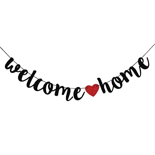 Produktbild Welcome Home Banner, Willkommen Zuhause Banner, willkommen zurück Girlande, Welcome Home Dekorationen, für Freunde und Familie, Heimkehrende Angehörige, Familientreffen und Einweihungspartys