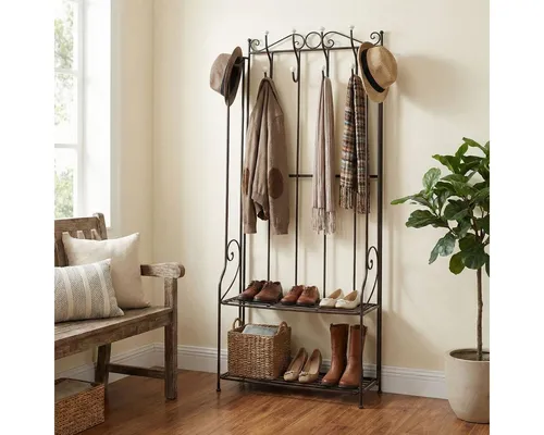 Garderobenständer AMBIENTE HAUS, braun, B:58cm H:165cm T:25cm