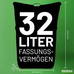 Huuraa Kurierrucksack Ennepetal 30-44 Liter Black Melange