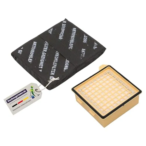 Hochwertiges Filterset 1 Aktivfkohlefilter und 1 Hepafilter passend für Vorwerk Tiger 260, VT260 - Hocheffiziente Filter für eine saubere Abluft …