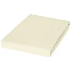 Janine Topper-Spannbetttuch Beige 100x200 cm in weiß von Janine
