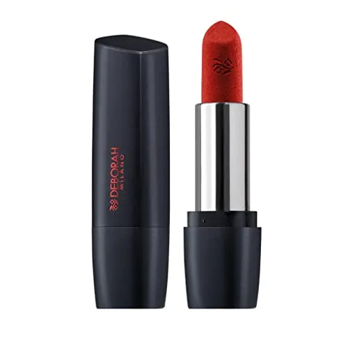 Deborah Milano Red Mat, Lippenstift, matt, mit Kollagen und Hyaluronsäure, 32 Rusty Red, nährende und beruhigende Wirkung, spendet intensive und voluminöse Lippen mit langem Halt, 4,5 g