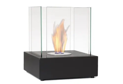 Moritz Dekokamin Bio-Ethanol Kamin - Aschesauger und Tischfeuer in elegantem Design, erzeugt eine wohlige Atmosphäre mit Sicherheitsgläsern und ist ideal für jeden Tisch.
