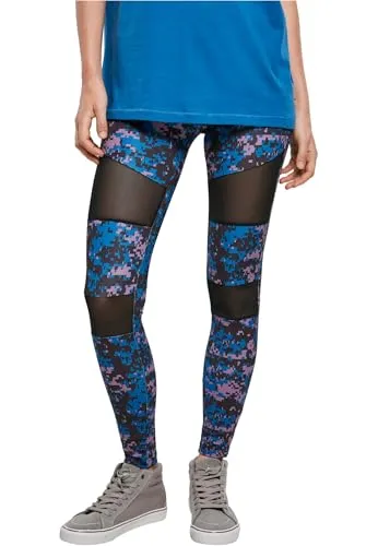 Urban Classics Damen, Leggings, Digital Duskviolet Camo, L