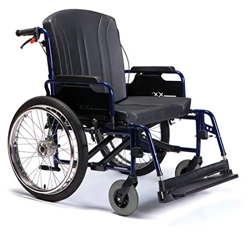 FabaCare Rollstuhl Eclips XXL, Leichtgewichtrollstuhl bis 200 kg, mit Trommelbremse, faltbar, Sitzbreite 60 cm