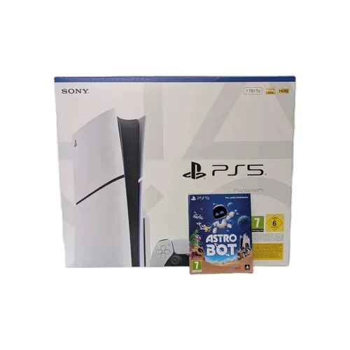 Playstation®5 Slim - Disc Version - ASTRO BOT-Bundle - Weiß - Konsolen-Bundle mit PS5 Slim und dem preisgekrönten ASTRO BOT Spiel. Erleben Sie epische Abenteuer mit 1TB SSD-Speicher und immersivem DualSense® Controller!