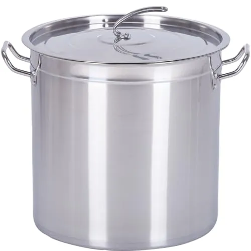 HOOZ Gastronomie Kochtopf Suppentopf - 15 bis 270 Liter Edelstahl Kochtöpfe - ideal geeignet für alle Herdarten & große Küchen - Gastro Topfset (50L)