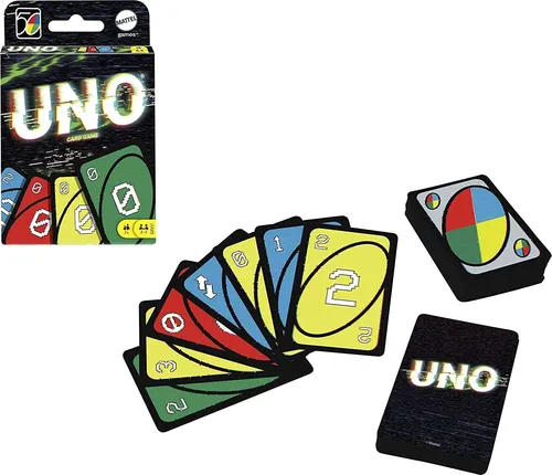 Mattel GXV51 - UNO Iconic 2000, Kartenspiel für 2-10 Spieler, mit 112 Karten und ohne Warnhinweise, ab 7 Jahren
