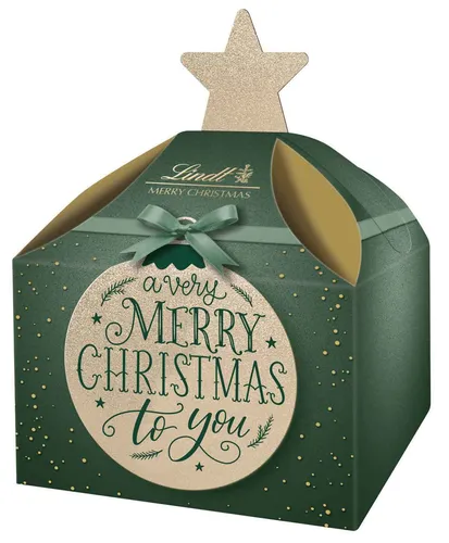 Lindt Kalligrafie Xmas Würfel mit leckeren exclusiven Pralinen 58g