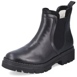 Rieker Damen Chelsea Boots Z8584 - Wanderschuhe, flache Stiefeletten mit komfortabler Weite für mehr Freiraum, aus hochwertigem Glattleder für ein angenehmes Fußklima.