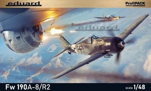 Eduard 82145 Focke Wulf Fw 190A-8/R2 - Profi-Kit 1:48 - Flugzeugmodell im Maßstab 1:48, hochdetaillierte Profi-Ausführung für anspruchsvolle Modellbauer und Flugzeug-Enthusiasten.