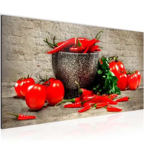 Runa Art Wandbild Küche in rot von Runa Art