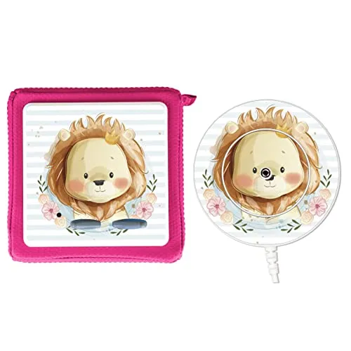 MeinBaby123® Schutzfolie kompatibel mit Toniebox und Ladestation | Schutzcover selbstklebend I Folie Sticker I Toniebox Zubehör (Ladestation Bundle: Süßer Löwe)