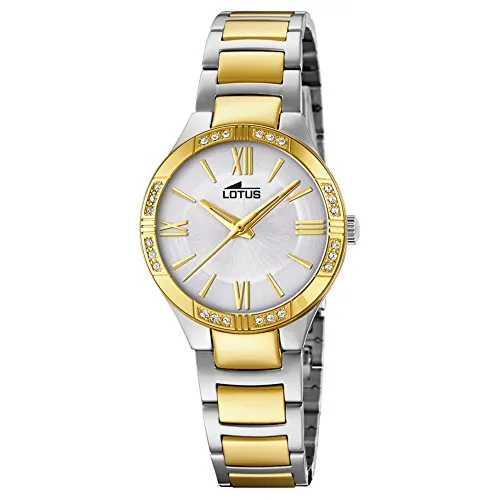Lotus Armbanduhr 18388/1 Damen Edelstahl Silber Gold, 30,5mm