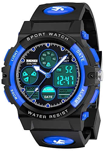Dislocati Armbanduhr Jungen, wasserdichte Digitaluhren Sportuhren Armbanduhr Weihnachten Geschenk Kinder Geschenke für Jungen Mädchen 6-15 Jahre Jungen Mädchen Outdoor-Spielzeug für 6-15 Jahre