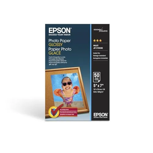 EPSON Fotopapier S042545 - 13x18 cm, glänzend, 200 g/m², 50 Blatt für brillante Fotoausdrucke in Labor-Qualität
